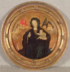 Madonna mit dem Christkind beim Schreiben, 1410-20